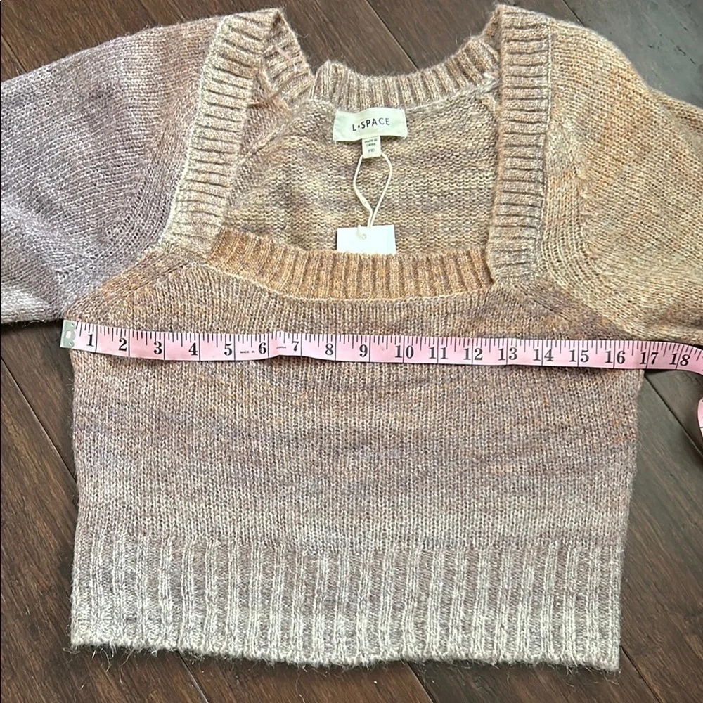 l*space Multicolor Ombre Scoop Neck Cropped Sweater - Picture 6 of 7